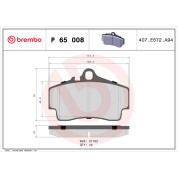 Brembo | Bremsbelagsatz, Scheibenbremse | P 65 008