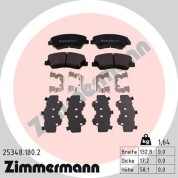 Zimmermann | Bremsbelagsatz, Scheibenbremse | 25348.180.2