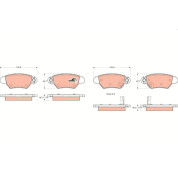 TRW | Bremsbelagsatz, Scheibenbremse | GDB1352