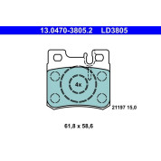 ATE | Bremsbelagsatz, Scheibenbremse | 13.0470-3805.2