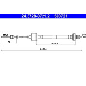 ATE | Seilzug, Kupplungsbetätigung | 24.3728-0721.2