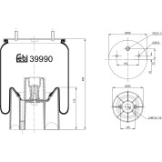 febi bilstein | Federbalg, Luftfederung | 39990