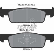 Textar | Bremsbelagsatz, Scheibenbremse | 2262601