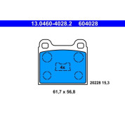 ATE | Bremsbelagsatz, Scheibenbremse | 13.0460-4028.2
