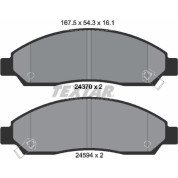 Textar | Bremsbelagsatz, Scheibenbremse | 2437001