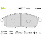 Valeo | Bremsbelagsatz, Scheibenbremse | 301337