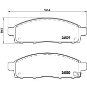 Brembo | Bremsbelagsatz, Scheibenbremse | P 54 038