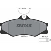 Textar | Bremsbelagsatz, Scheibenbremse | 2097904