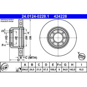 ATE | Bremsscheibe | 24.0124-0228.1