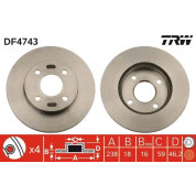 TRW | Bremsscheibe | DF4743