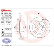 Brembo | Bremsscheibe | 08.C250.21