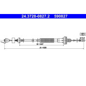 ATE | Seilzug, Kupplungsbetätigung | 24.3728-0827.2