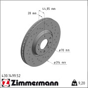 Zimmermann | Bremsscheibe | 430.1499.52