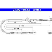 ATE | Seilzug, Feststellbremse | 24.3727-0154.2