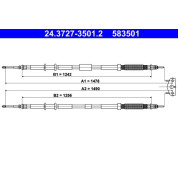 ATE | Seilzug, Feststellbremse | 24.3727-3501.2