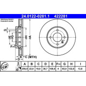 ATE | Bremsscheibe | 24.0122-0281.1