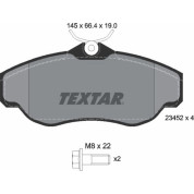 Textar | Bremsbelagsatz, Scheibenbremse | 2345201