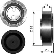 Gates | Spannrolle, Keilrippenriemen | T38228