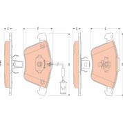 TRW | Bremsbelagsatz, Scheibenbremse | GDB1832