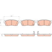 TRW | Bremsbelagsatz, Scheibenbremse | GDB1940