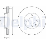 Delphi | Bremsscheibe | BG4671C