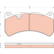 TRW | Bremsbelagsatz, Scheibenbremse | GDB1739