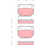 TRW | Bremsbelagsatz, Scheibenbremse | GDB3308