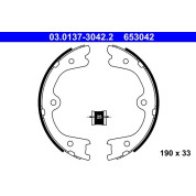 ATE | Bremsbackensatz, Feststellbremse | 03.0137-3042.2