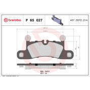 Brembo | Bremsbelagsatz, Scheibenbremse | P 65 027