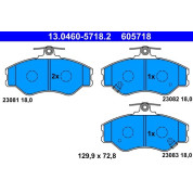 ATE | Bremsbelagsatz, Scheibenbremse | 13.0460-5718.2