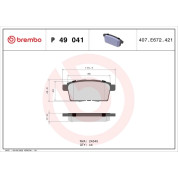 Brembo | Bremsbelagsatz, Scheibenbremse | P 49 041