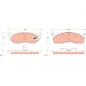 TRW | Bremsbelagsatz, Scheibenbremse | GDB1236