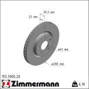 Zimmermann | Bremsscheibe | 155.3905.20