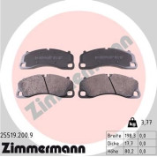 Zimmermann | Bremsbelagsatz, Scheibenbremse | 25519.200.9