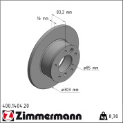 Zimmermann | Bremsscheibe | 400.1404.20