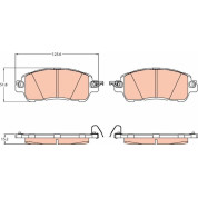 TRW | Bremsbelagsatz, Scheibenbremse | GDB2122