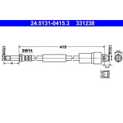 ATE | Bremsschlauch | 24.5131-0415.3