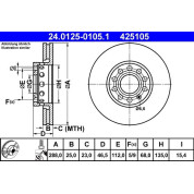 ATE | Bremsscheibe | 24.0125-0105.1