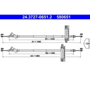 ATE | Seilzug, Feststellbremse | 24.3727-0651.2