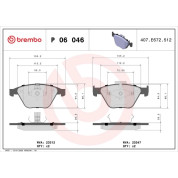 Brembo | Bremsbelagsatz, Scheibenbremse | P 06 046