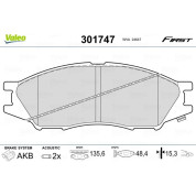 Valeo | Bremsbelagsatz, Scheibenbremse | 301747