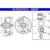 ATE | Bremstrommel | 24.0218-0732.2