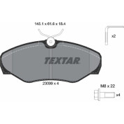 Textar | Bremsbelagsatz, Scheibenbremse | 2309902