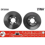 TRW | Bremsscheibe | DF2550