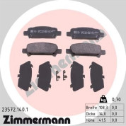 Zimmermann | Bremsbelagsatz, Scheibenbremse | 23572.140.1