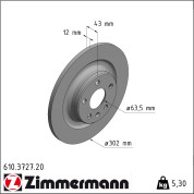 Zimmermann | Bremsscheibe | 610.3727.20