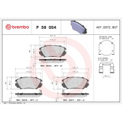 Brembo | Bremsbelagsatz, Scheibenbremse | P 59 054