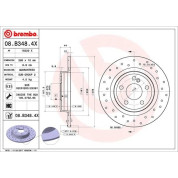 Brembo | Bremsscheibe | 08.B348.4X