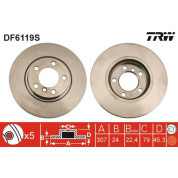 TRW | Bremsscheibe | DF6119S