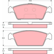 TRW | Bremsbelagsatz, Scheibenbremse | GDB3108